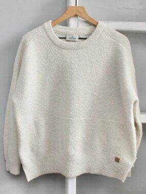 Passenger Women's Cove Recycled Knitted Jumper Sweater in Off White Size Large